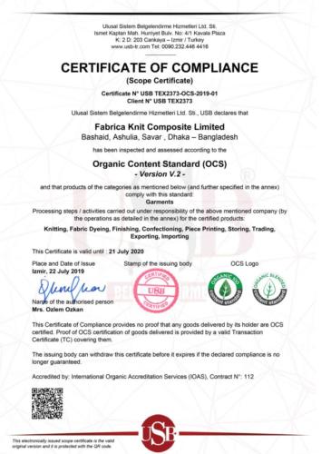 Scope Certificate