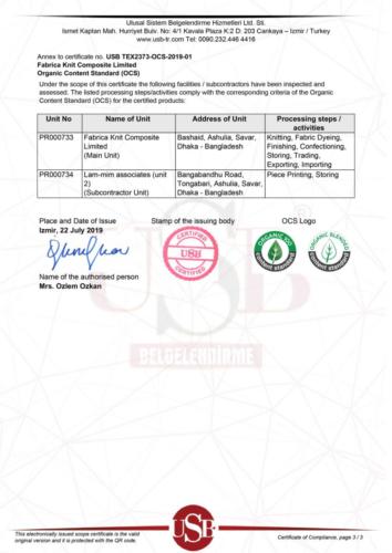 Scope Certificate